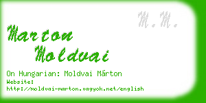 marton moldvai business card